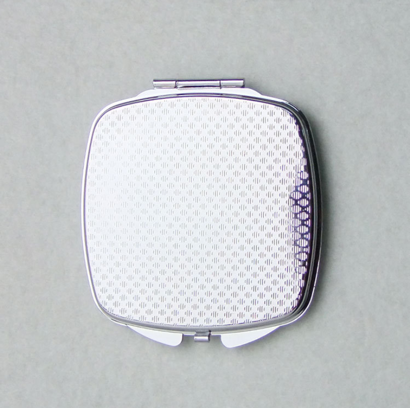 Compact Mirror Thermal Transfer Metal Makeup Mirror