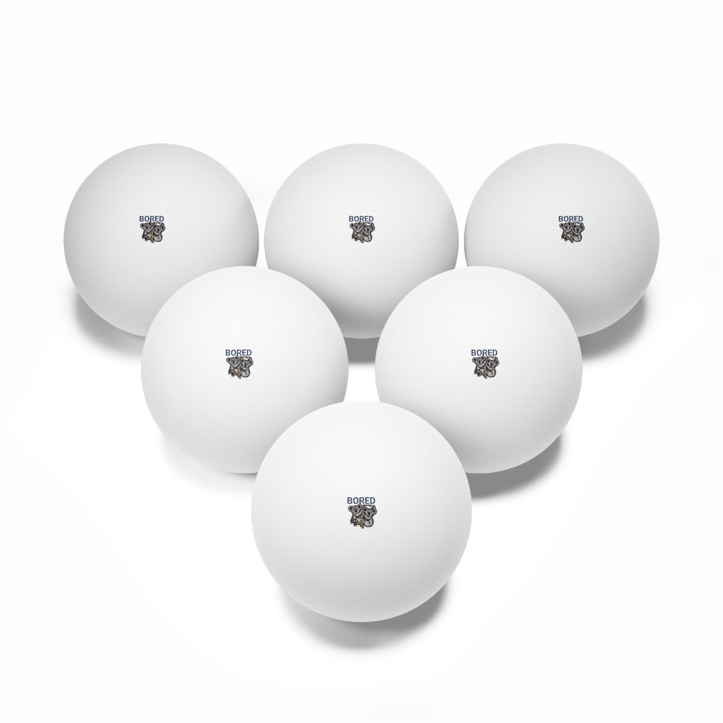 BORED Ping Pong Balls, 6 pcs