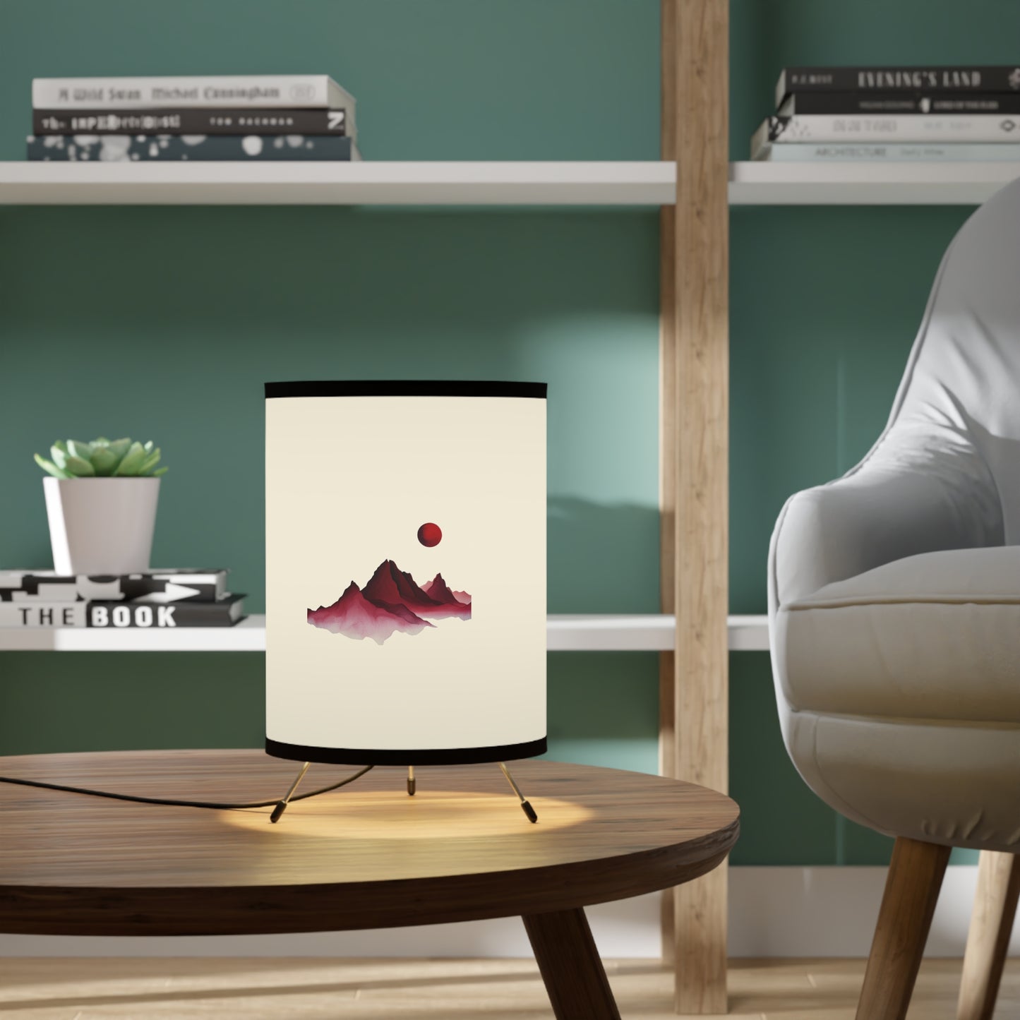 Tripod Lamp with High-Res Printed Shade, US\CA plug